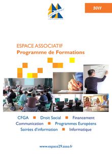 ESPACE ASSOCIATIF Programme de Formations