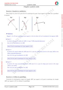 Fiche révisions symétrie axiale (sixième)
