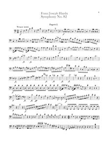 Partition basson 1, 2, Symphony No.82 en C major, “L’Ours”, Sinfonia No.82 “The Bear”