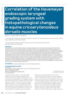Correlation of the Havemeyer endoscopic laryngeal grading system with histopathological changes in equine cricoarytenoideus dorsalismuscles