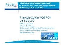 Présentation de Fx. Ageron - L.Belle