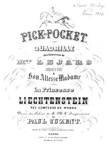 Partition complète, Pick-Pocket, Quadrille des exercices de Mme. Lejars