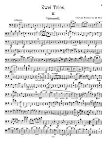 Partition No.2 violoncelle, 2 Trios, Op.23, Kreutzer, Conradin