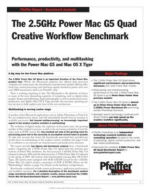 The 2.5GHz Power Mac G5 Quad Creative Workflow Benchmark
