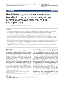 Handoff management in communication-based train control networks using stream control transmission protocol and IEEE 802.11p WLANs