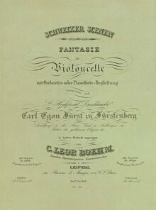 Partition violoncelle Solo, Schweizer Scenen, Fantaisie, G major par Carl Leopold Böhm