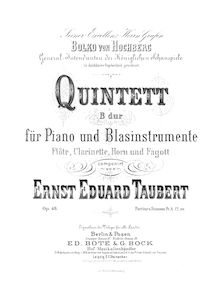 Partition de piano, quintette pour Piano et vents, Op.48