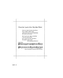 Partition No.1: From pour Land of Sky-blue Water (version en A♭ major), 4 American Indian chansons