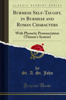 Burmese Self-Taught, in Burmese and Roman Characters