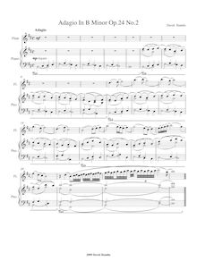 Partition complète, Adagio en B minor Op.24 No.2, B minor, Hamlin, David