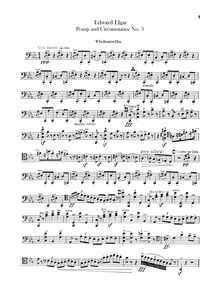 Partition violoncelles, Pomp et Circumstance, Op.39, Elgar, Edward par Edward Elgar