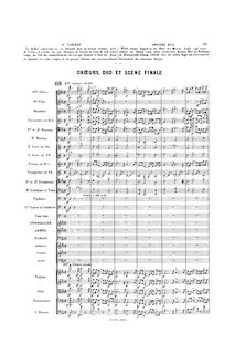 Partition Sc.3: Choeurs, Duo et Scène Finale, Gwendoline, Opéra en deux actes et trois tableaux