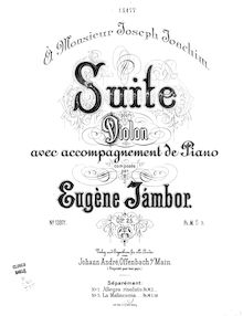 Partition complète,  pour violon et Piano, Op.25, B♭ major, Jámbor, Eugen