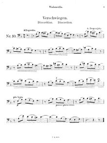Partition de violoncelle, chansons et Romances, Dargomyzhsky, Aleksandr