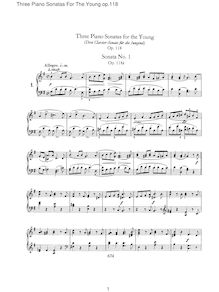 Partition complète, 3 Piano sonates pour pour Young, Schumann, Robert par Robert Schumann