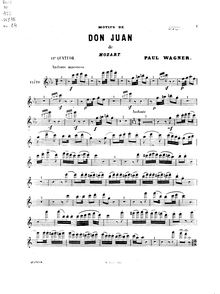 Partition flûte , partie, quatuor No.14, Motifs de  Don Giovanni 