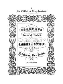 Partition complète, Grand duo sur les jolis motifs du  Barbier de Seville , Op.56