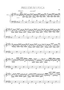 Partition complète, Preludium i Fuga cis moll, C# minor, Kowalewski, Jakub