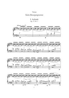 Partition complète,  Bourguignonne, Op. 17, Vierne, Louis
