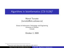 Algorithms in bioinformatics (CSI 5126)=1Please don t print these  lecture notes unless you really need
