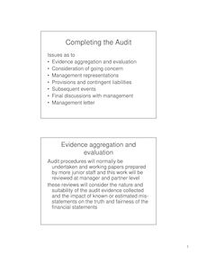 bea2004 slides unit 8 completing the audit
