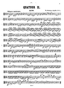 Partition viole de gambe, corde quatuor No. 10 en E-flat Major, D.87 (Op.125 No.1)
