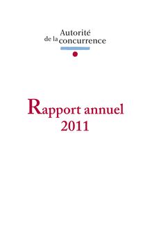 Rapport annuel 2011 de l Autorité de la concurrence