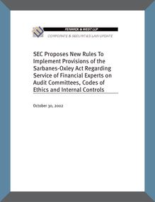 SEC Proposes New Rules To Implement Provisions of the Sarbanes-Oxley  Act Regarding Service of Financial
