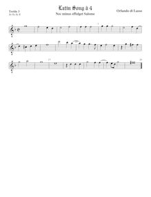 Partition viole de gambe aigue 3, octave aigu clef, Transcriptions pour 4 violes de gambe par Orlande de Lassus