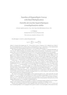 Families of Hyperelliptic Curves with Real Multiplication
