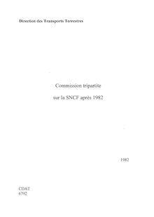 Commission tripartite sur la SNCF après 1982.