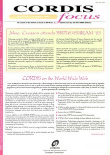 CORDIS focus 13 October 1995. n°47