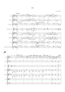 Partition , Menuet, Symphony No.6 en D major, "Le Matin" ; Sinfonia No.6