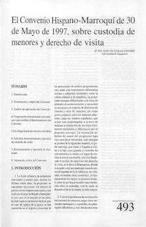 El Convenio Hispano-Marroquí de 30 de Mayo de 1997, sobre custodia de menores y derecho de visita