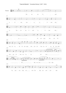 Partition ténor 2 , partie [G2 clef], Caecilia motet, Domine fiant anima mea par Cornelius Schuyt