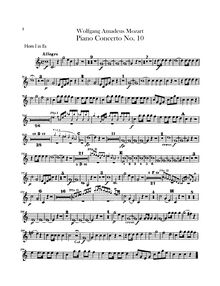 Partition cor 1, 2 (E♭), Piano Concerto No.10, Concerto for Two Pianos