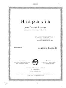 Partition complète, Hispania, A Major, Cassadó, Joaquín