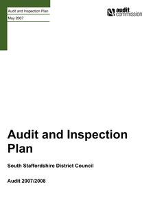 South Staffordshire DC - Audit and Inspection Plan -  FINAL