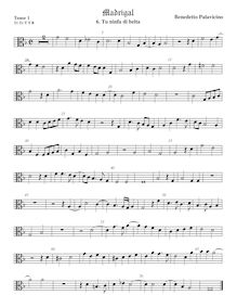 Partition ténor viole de gambe 1, alto clef, Madrigali a 5 voci, Libro 2 par  Benedetto Pallavicino
