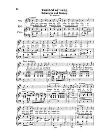 Partition complète, Taushed og Sang, Schweigen und Gesang, G major