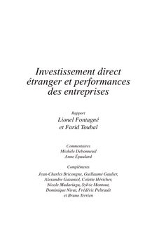 Investissement direct étranger et performances des entreprises