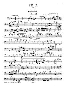 Partition violoncelle, Piano Trio No.2, G Minor, Luzzatto, Fortunato