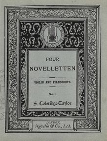 Partition couverture couleur, 4 Novelletten pour corde orchestre, Op.52