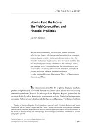How to Read the Future: The Yield Curve, Affect, and Financial Prediction