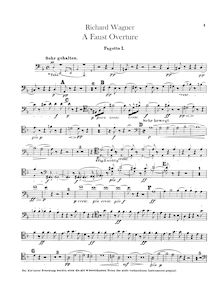 Partition basson 1, 2, 3, Eine Faust-Ouvertüre, D minor, Wagner, Richard