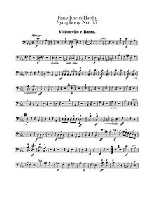 Partition violoncelles / Basses, Symphony No.95 en C minor, Sinfonia No.95