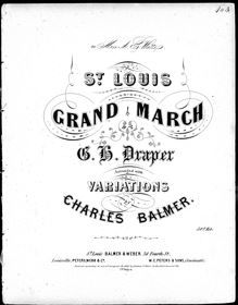 Partition complète, St. Louis Grand March, C major, Balmer, Charles