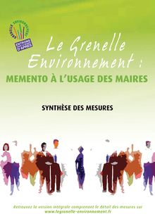 Le Grenelle Environnement : Mémento à l usage des maires. : 2