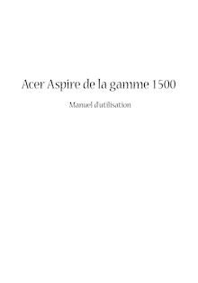 Notice Ordinateur portable Acer  Aspire 1500