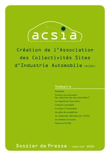 Création de l Association des Collectivités Sites d Industrie ...